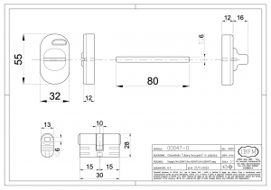 Chiavistello Libero-Occupato in Plastica con Camma UNIVERSALE - IBFM
