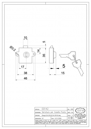 Serratura per Casellario Postale - IBFM