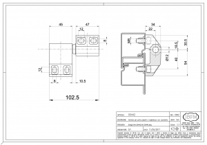 Cerniera Regolabile per Porte Pesanti - 2 Ali     - IBFM