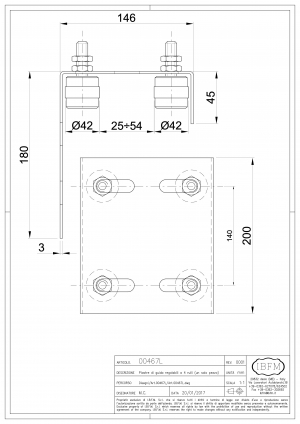Piastre di Guida Regolabili a 4 Rulli - IBFM