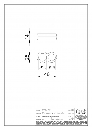 Parachoques de doble anillo de plàstico para manija - IBFM