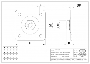 Plate to Screw for Adjustable Hinge - IBFM