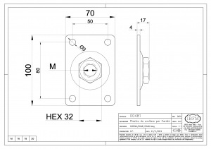 Piastra da Avvitare per Cardine Regolabile - Tipo Stretto - IBFM