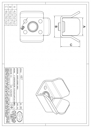 Incontro Superiore per Cancelli Scorrevoli per Tubolare da  40/50/60mm - IBFM