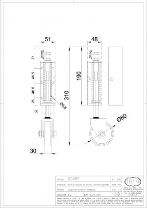 Ruota di Supporto per Cancelli - IBFM