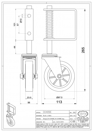 Ruota di Supporto per Cancello a Battente - IBFM