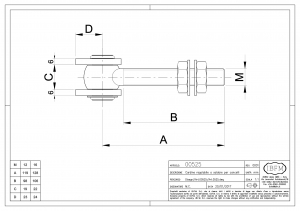 Cardan Regulable a Soldar para Cancela - IBFM