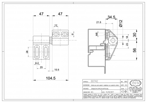 Pernio Ajustable para Puertas Pesadas - 2 Piezas     - IBFM