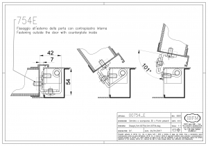 Cerniera 3D a Scomparsa (Montaggio Esterno Porta) - IBFM