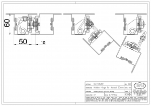 Cerniera 3D a Scomparsa per Profili tipo Jansen Janisol 60mm  - IBFM