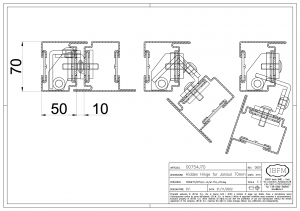 Cerniera 3D a Scomparsa per Profili tipo Jansen Janisol 70mm  - IBFM