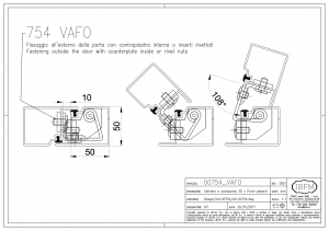 Cerniera 3D a Scomparsa per Profili Forster, Voestalpine, Palladio (Versione 70mm) - IBFM