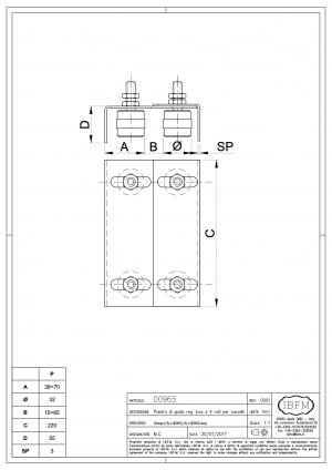 Regulating 4 Guides Plate for Sliding Gates - IBFM