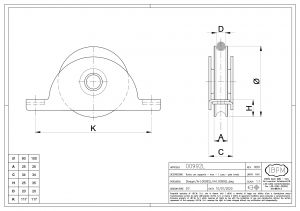 Wheels with Internal Support - 1 Ball Bearing - Round Groove - IBFM