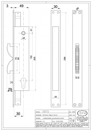 Serratura a Doppio Gancio di Sicurezza per Cancelli Scorrevoli - IBFM