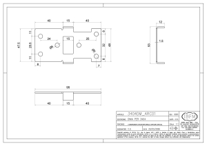 Plaque de gabarit pour charnières  pour le système 3401_ARCO - IBFM