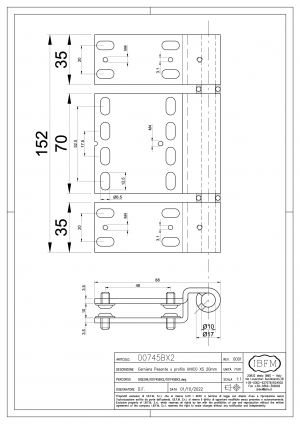 Cerniera Pesante perProfili tipo FORSTER UNICO XS 20mm - IBFM
