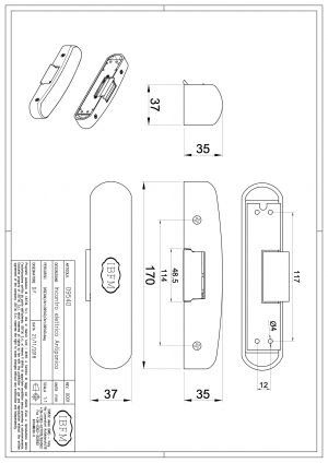 Incontro Elettrico 8/12V per Porta Antipanico - IBFM
