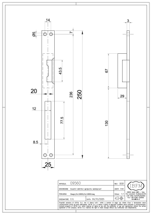 Incontro Elettrico 10/24 Volts AC-DC - Simmetrico - WATERPROOF - IBFM