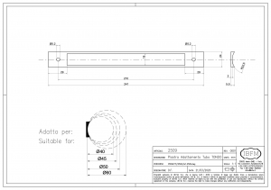 PVC adapting plate for lock - Round tubes - IBFM