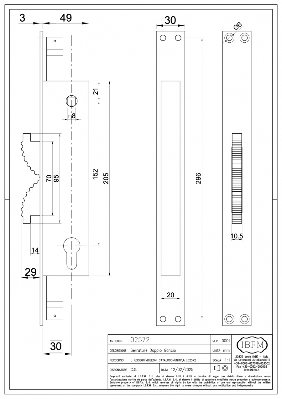 Serratura Elettrica Di Sicurezza CISA Art. ART.17515.68 CK | Maffei Sistemi